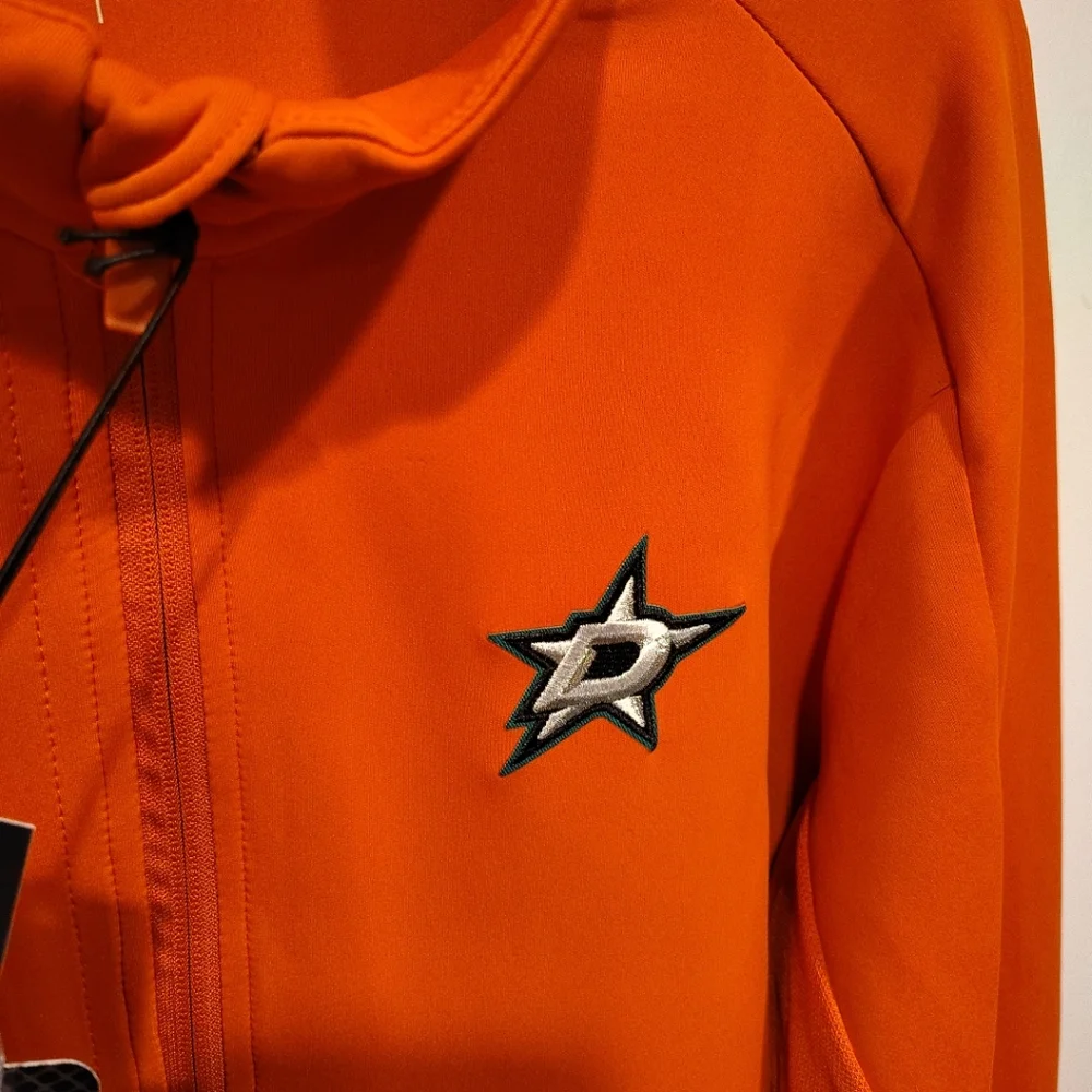 Antigua NWT Dallas Stars NHL Orange 1/4 Zip Scuba Pullover Sz L Embroidered Logo - Picture 4 of 7
